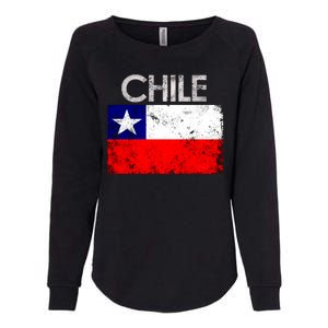 Chilean Flag Retro Chile Womens California Wash Sweatshirt