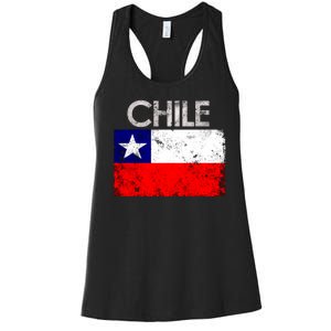 Chilean Flag Retro Chile Women's Racerback Tank