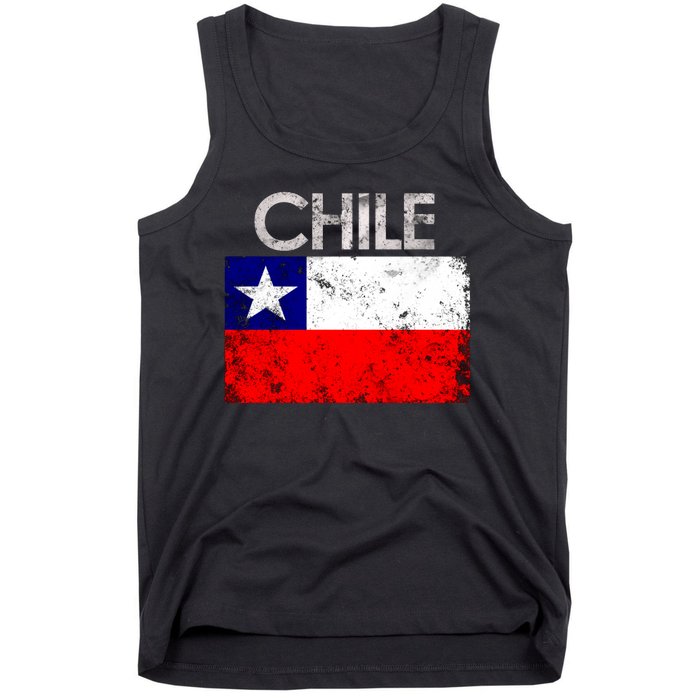 Chilean Flag Retro Chile Tank Top