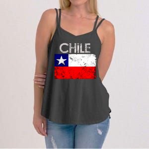 Chilean Flag Retro Chile Women's Strappy Tank