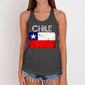 Chilean Flag Retro Chile Women's Knotted Racerback Tank