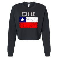 Chilean Flag Retro Chile Cropped Pullover Crew