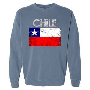 Chilean Flag Retro Chile Garment-Dyed Sweatshirt