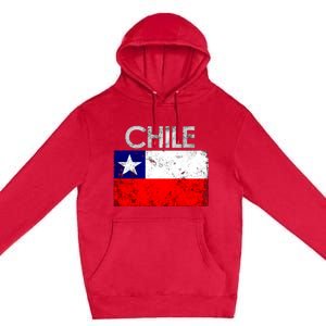 Chilean Flag Retro Chile Premium Pullover Hoodie