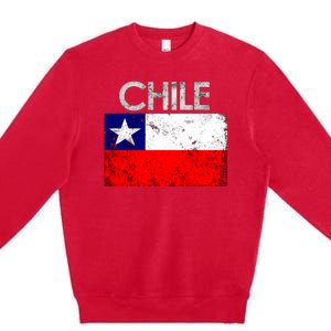 Chilean Flag Retro Chile Premium Crewneck Sweatshirt