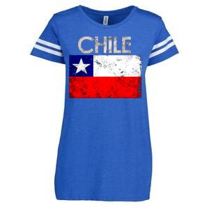 Chilean Flag Retro Chile Enza Ladies Jersey Football T-Shirt