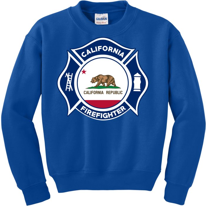 California Fire Rescue Firefighter Fire Uniform Duty Meaningful Gift Kids Sweatshirt