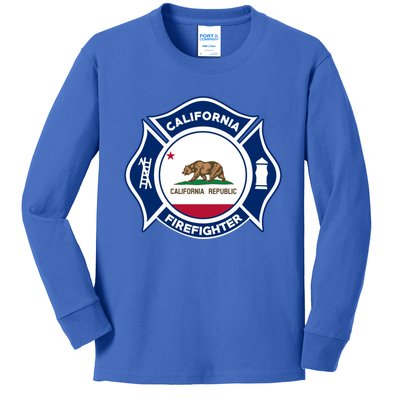 California Fire Rescue Firefighter Fire Uniform Duty Meaningful Gift Kids Long Sleeve Shirt