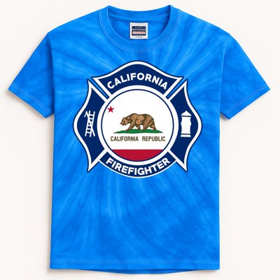 California Fire Rescue Firefighter Fire Uniform Duty Meaningful Gift Kids Tie-Dye T-Shirt