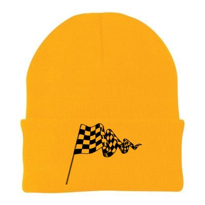 Checkered Flag Race Car Auto Racing Gift Knit Cap Winter Beanie