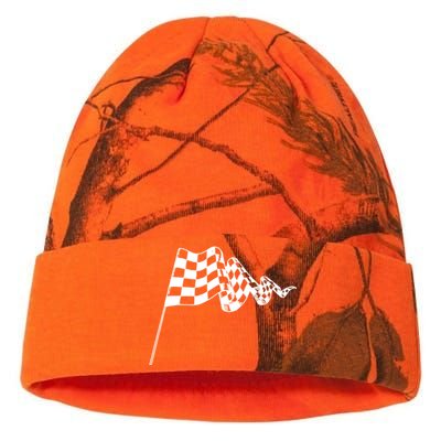 Checkered Flag Race Car Auto Racing Gift Kati Licensed 12" Camo Beanie