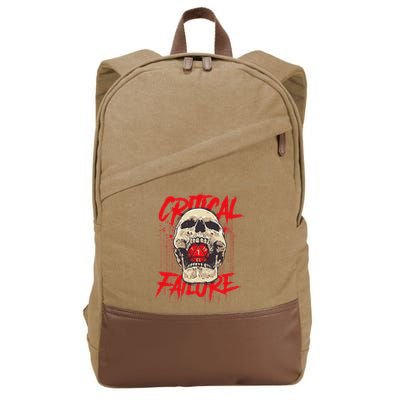 Critical Failure Roleplaying Game Cotton Canvas Backpack