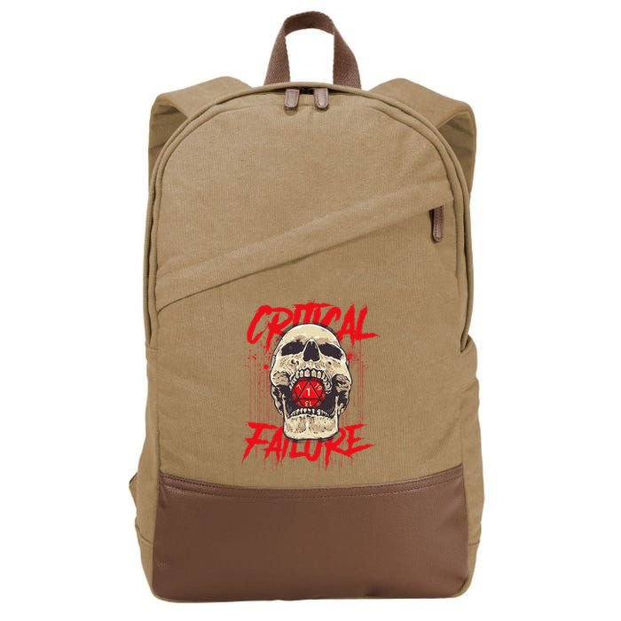Critical Failure Roleplaying Game Cotton Canvas Backpack