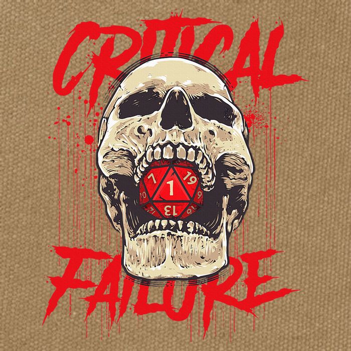 Critical Failure Roleplaying Game Cotton Canvas Backpack