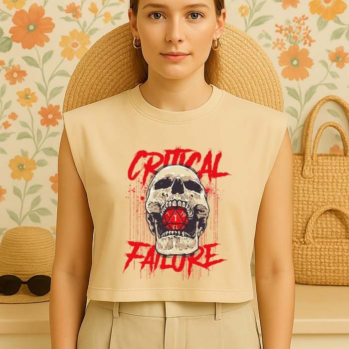 Critical Failure Roleplaying Game Garment-Dyed Women's Muscle Tee
