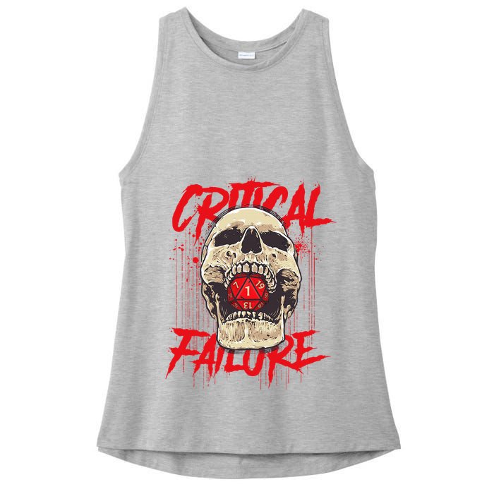 Critical Failure Roleplaying Game Ladies PosiCharge Tri-Blend Wicking Tank