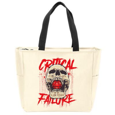 Critical Failure Roleplaying Game Zip Tote Bag