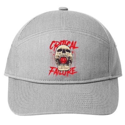 Critical Failure Roleplaying Game 7-Panel Snapback Hat