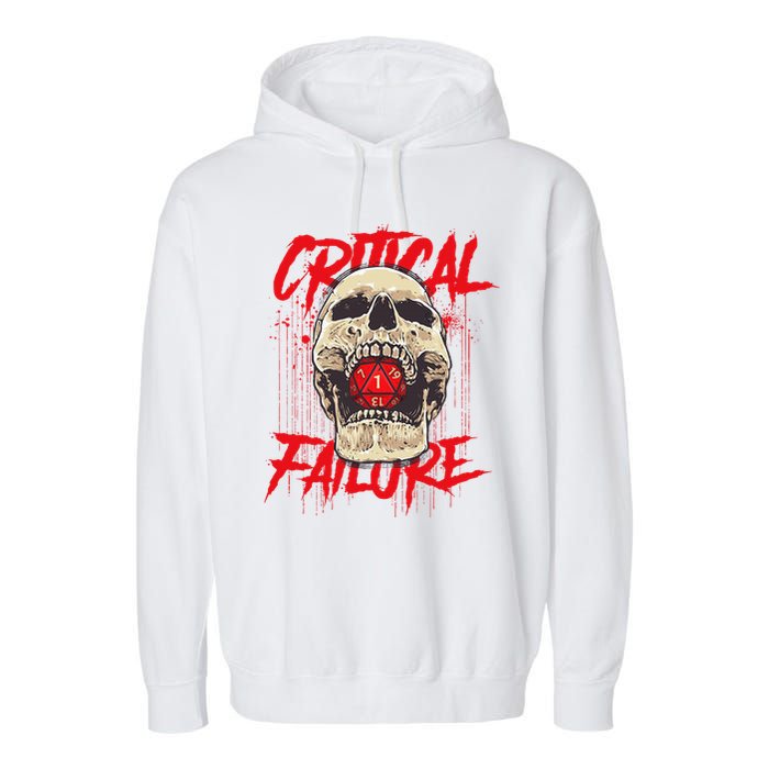 Critical Failure Roleplaying Game Garment-Dyed Fleece Hoodie