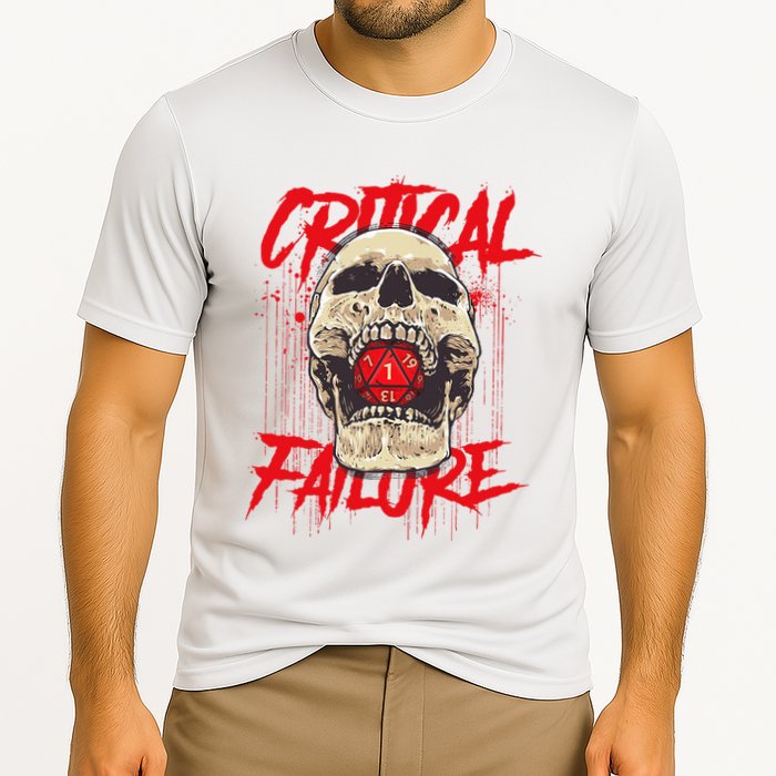 Critical Failure Roleplaying Game Cooling Performance Crew T-Shirt