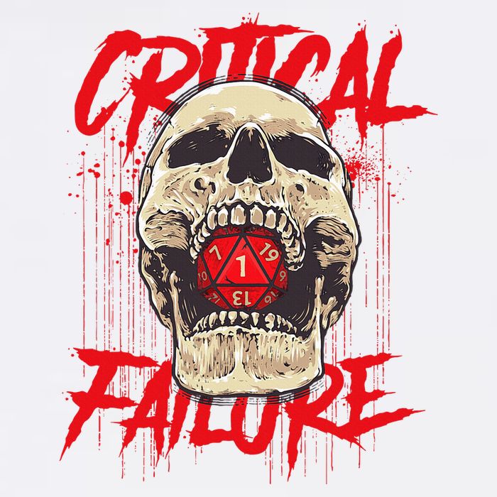 Critical Failure Roleplaying Game Cooling Performance Crew T-Shirt