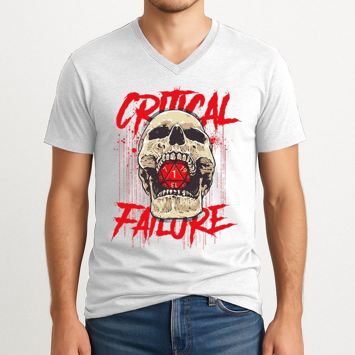 Critical Failure Roleplaying Game V-Neck T-Shirt