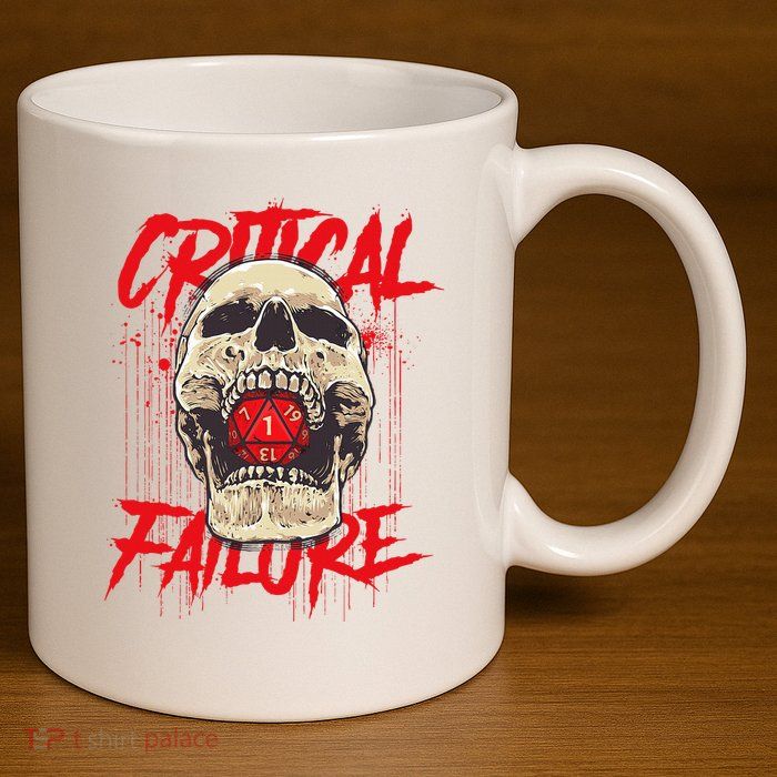 Critical Failure Roleplaying Game 11oz C Handle Ceramic Mug