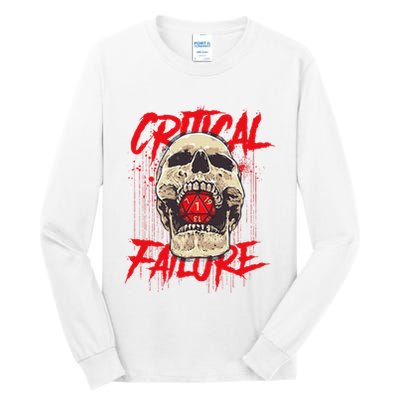 Critical Failure Roleplaying Game Tall Long Sleeve T-Shirt