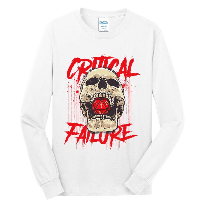 Critical Failure Roleplaying Game Tall Long Sleeve T-Shirt