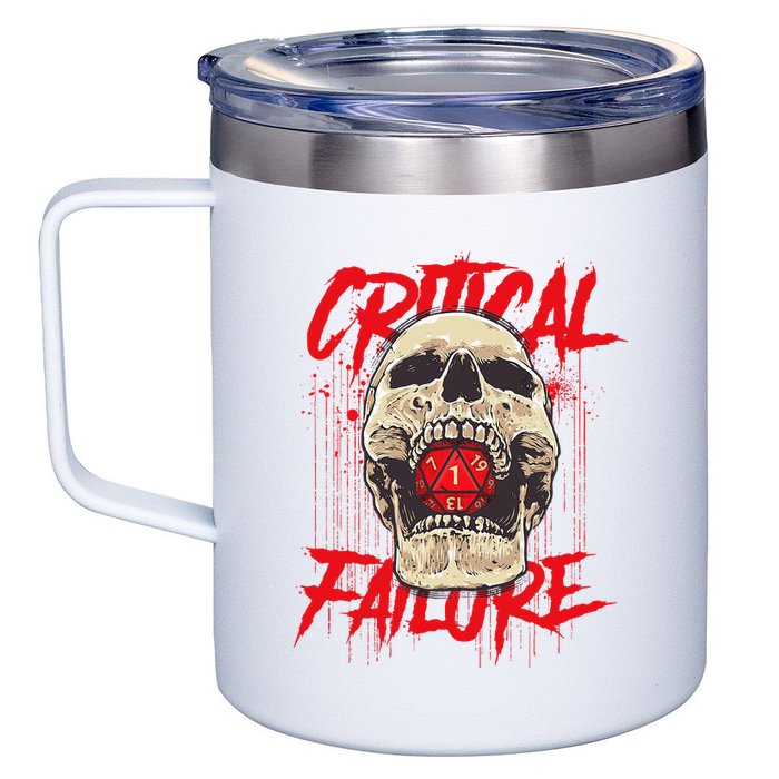 Critical Failure Roleplaying Game 12oz Stainless Steel Coffee Mug