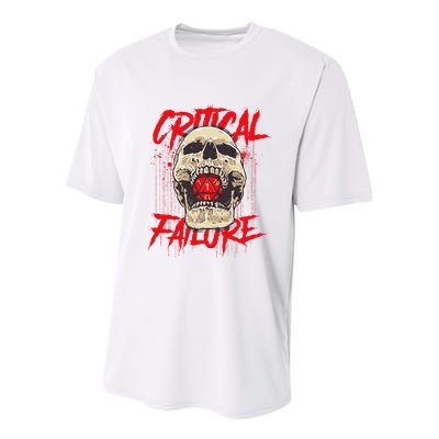 Critical Failure Roleplaying Game Youth Performance Sprint T-Shirt