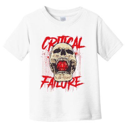 Critical Failure Roleplaying Game Toddler T-Shirt