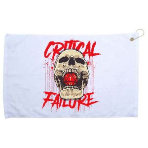 Critical Failure Roleplaying Game Grommeted Golf Towel