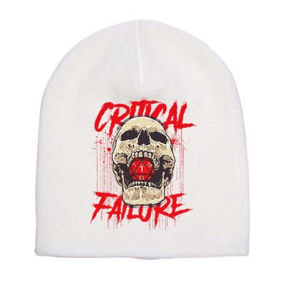Critical Failure Roleplaying Game Short Acrylic Beanie