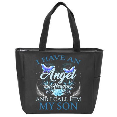 Cute Family Remembrance Angel Heaven Birthday Love Zip Tote Bag