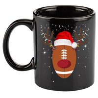 Christmas Football Reindeer 11oz C Handle Ceramic Mug