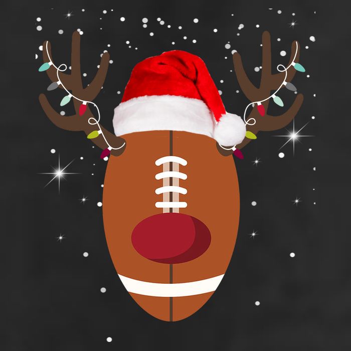Christmas Football Reindeer 11oz C Handle Ceramic Mug