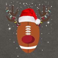 Christmas Football Reindeer Cotton Canvas Backpack