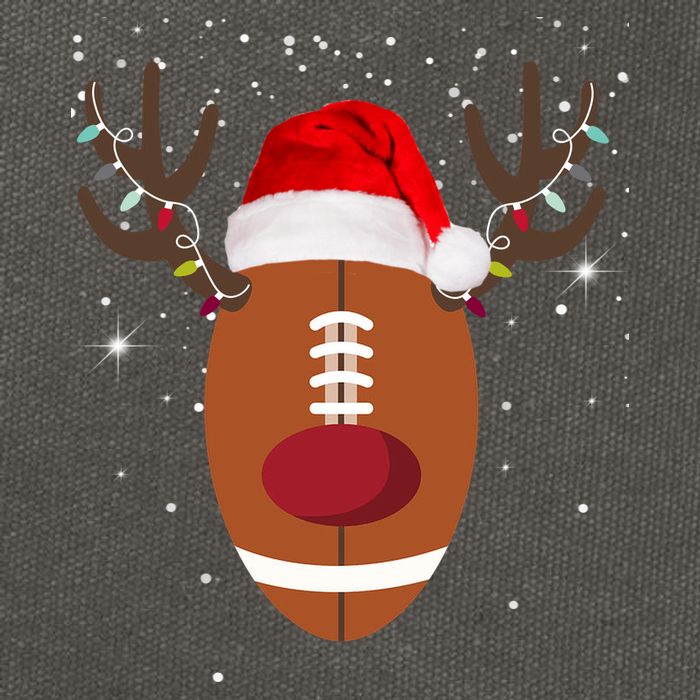 Christmas Football Reindeer Cotton Canvas Backpack