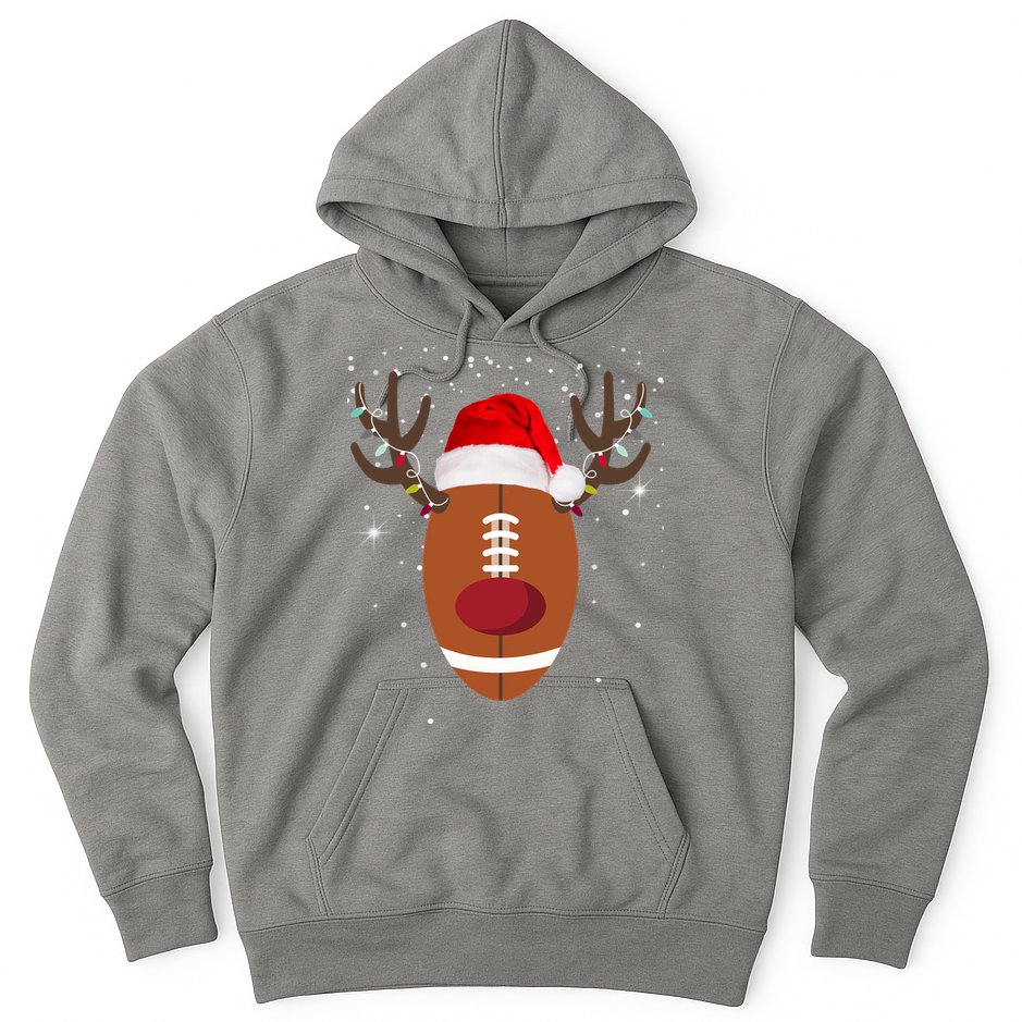 Christmas Football Reindeer Hoodie
