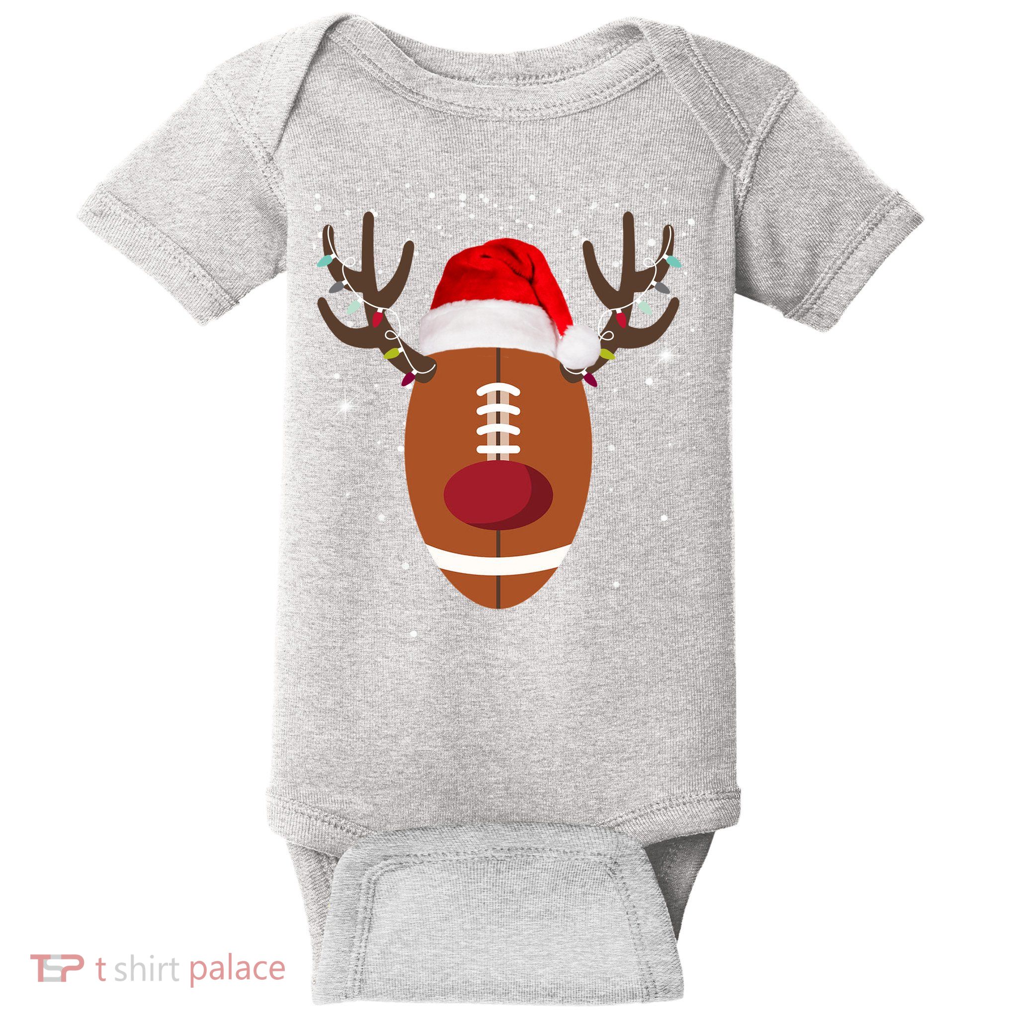 Christmas Football Reindeer Baby Bodysuit