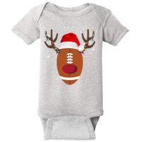 Christmas Football Reindeer Baby Bodysuit