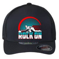 Cool Funny Rock On USA Curling Team Sports Fan Flexfit Unipanel Trucker Cap