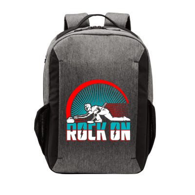 Cool Funny Rock On USA Curling Team Sports Fan Vector Backpack