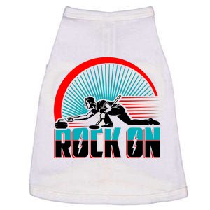 Cool Funny Rock On USA Curling Team Sports Fan Doggie Tank