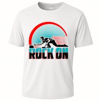 Cool Funny Rock On USA Curling Team Sports Fan Cooling Performance Crew T-Shirt