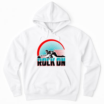 Cool Funny Rock On USA Curling Team Sports Fan Hoodie