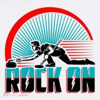 Cool Funny Rock On USA Curling Team Sports Fan T-Shirt