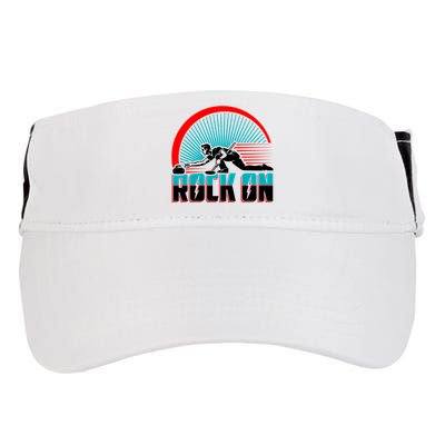 Cool Funny Rock On USA Curling Team Sports Fan Adult Drive Performance Visor
