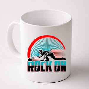 Cool Funny Rock On USA Curling Team Sports Fan Coffee Mug